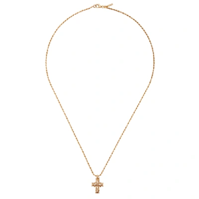 Shop Emanuele Bicocchi 24kt Gold-plated Cross Pendant Necklace