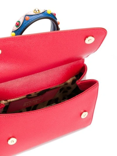 Shop Dolce & Gabbana Sicily Shoulder Bag - Red
