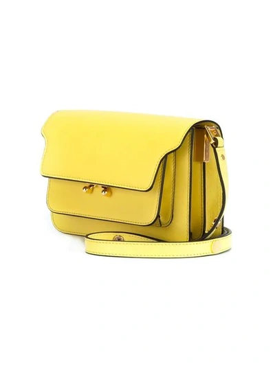 Shop Marni Trunk Shoulder Bag In Yellow
