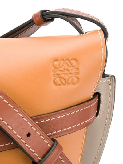 Shop Loewe Knot Detail Shoulder Bag In Brown