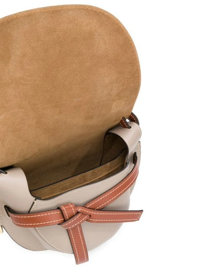 Shop Loewe Knot Detail Shoulder Bag In Brown