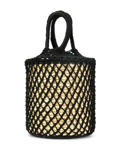 Shop Sensi Studio Layered Net Bucket Bag In Black