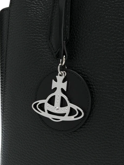 Shop Vivienne Westwood Anglomania Logo Charm Tote In Black