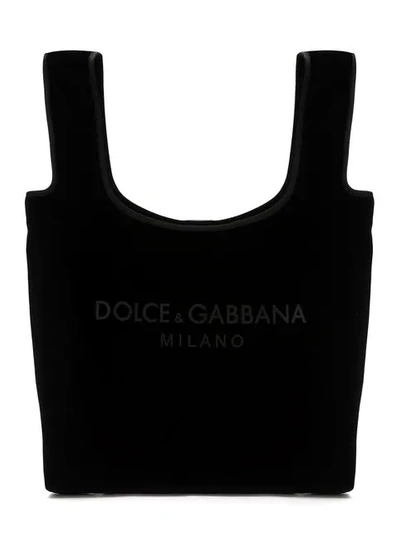 Shop Dolce & Gabbana Logo Tote Bag In Black