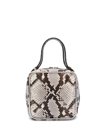 ALEXANDER WANG SNAKE PRINT HALO BAG - 灰色