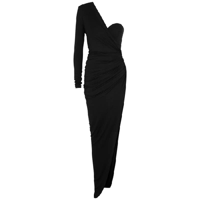 Shop Alexandre Vauthier Black One-shoulder Gown
