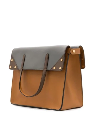 Shop Fendi Small  Flip Tote Bag In Brown
