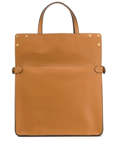 Shop Fendi Small  Flip Tote Bag In Brown