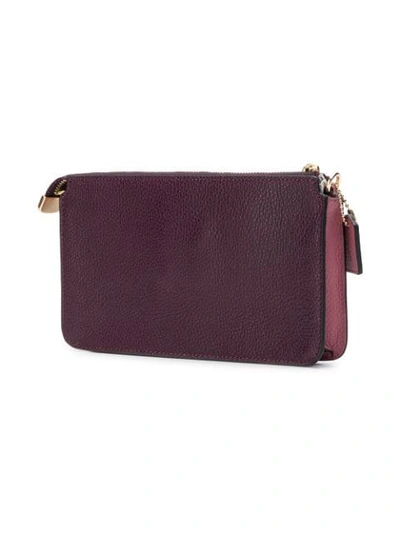 Shop Coach Colour Block Shoulder Bag - Purple