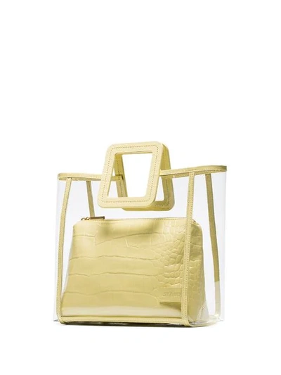 Shop Staud Shirley Pvc Tote Bag In Yellow