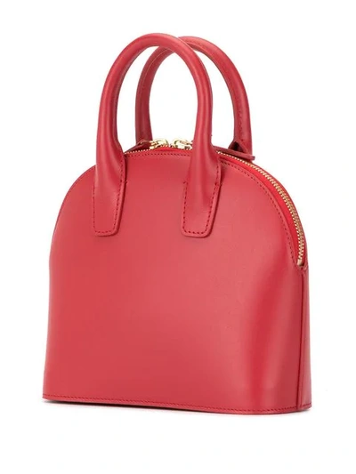 Shop Mansur Gavriel Mini Top Handle Bag In Red