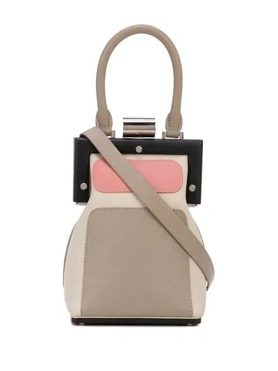 Shop Perrin Paris La Minaudiere Bag In Neutrals