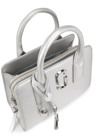 Shop Marc Jacobs Small Big Shot Tote In Silver