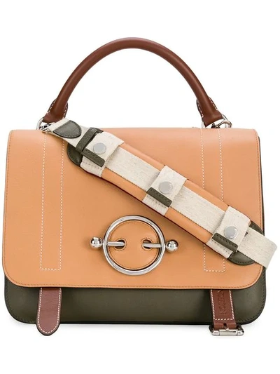 Shop Jw Anderson Disc Satchel Bag In Neutrals