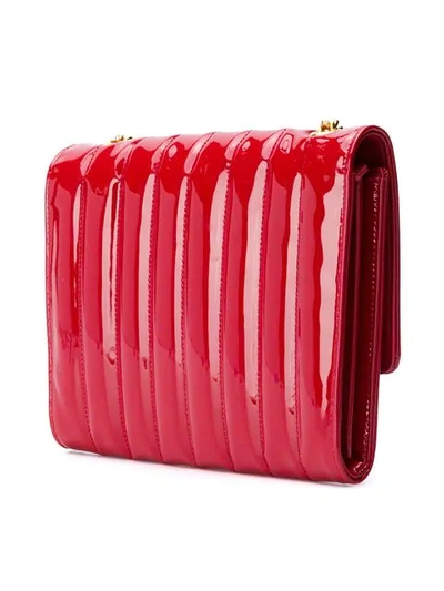 Shop Saint Laurent Vicky Medium Shoulder Bag In Red