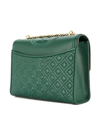 Shop Tory Burch Fleming Convertible Shoulder Bag In Green