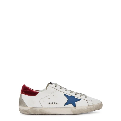 Shop Golden Goose Superstar Distressed Leather Sneakers