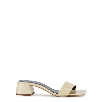 Shop By Far Coutney 50 Cream Patent Sandals