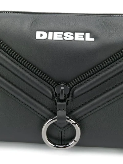 Shop Diesel 'le-zipper' Umhängetasche In Black