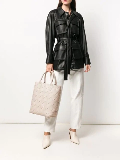 Shop Bottega Veneta Maxi Cabat 30 Tote Bag In White