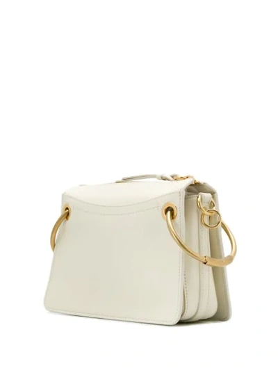 Shop Chloé Small Roy Shoulder Bag In White