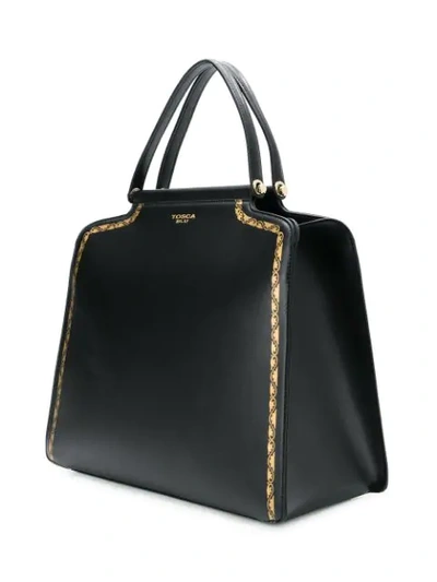 Shop Tosca Blu Embellished Bow Large Tote - Black