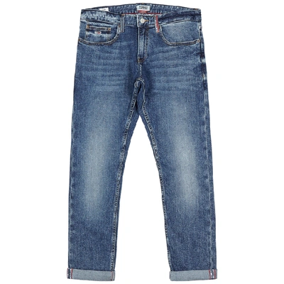 Shop Tommy Jeans Blue Slim-leg Jeans
