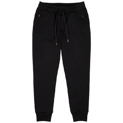 Shop Dolce & Gabbana Black Cotton-jersey Sweatpants