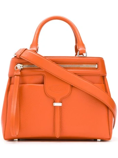 Shop Tod's Thea Small Tote Bag In Orange