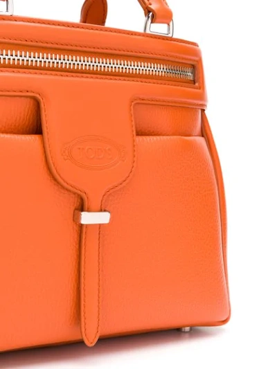 Shop Tod's Thea Small Tote Bag In Orange