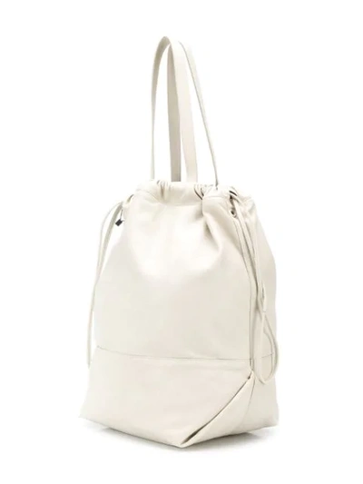 Shop Saint Laurent Teddy Bucket Bag In Neutrals