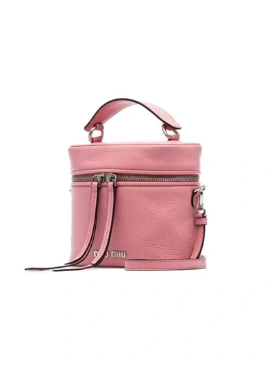 Shop Miu Miu Madras Bucket Bag In Pink