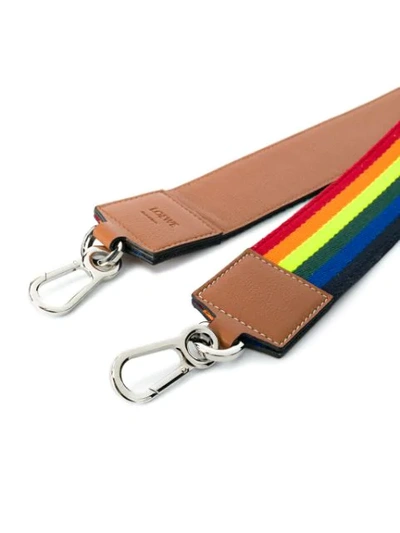 Loewe Striped Bag Strap In Blue