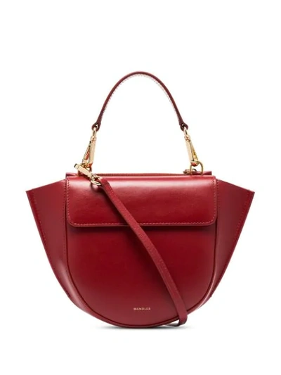 Shop Wandler Mini Hortensia Shoulder Bag In Red