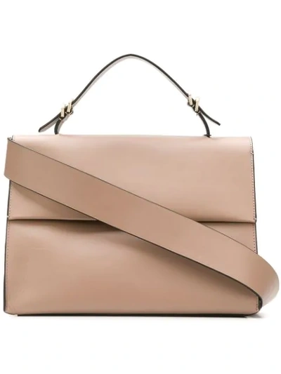 Shop Calvin Klein Foldover Tote Bag - Neutrals