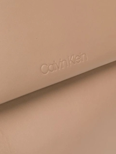 Shop Calvin Klein Foldover Tote Bag - Neutrals