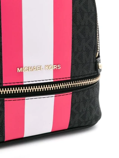 Shop Michael Michael Kors Logo Backpack In Black