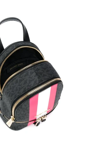 Shop Michael Michael Kors Logo Backpack In Black