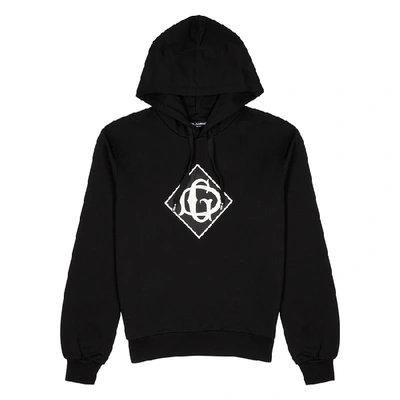Shop Dolce & Gabbana Black Logo Cotton-jersey Sweatshirt