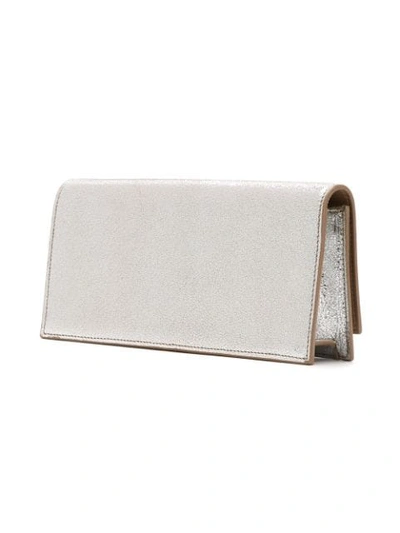 Shop Jimmy Choo Fie Clutch Bag - Metallic