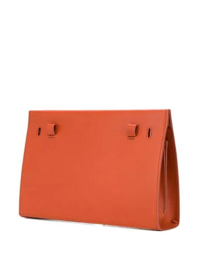 Shop Aesther Ekme Snap Shoulder Bag In Orange