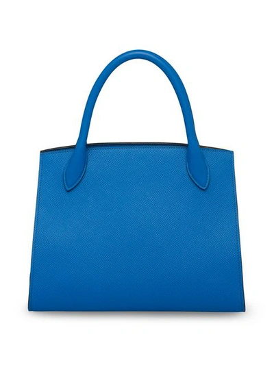 Shop Prada Handtasche Aus Saffiano-leder In Blue