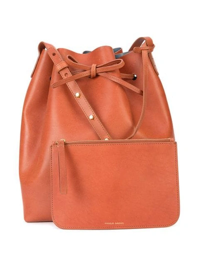 Shop Mansur Gavriel Bucket Bag In Brown