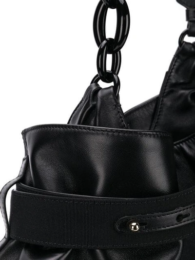 Shop Lanvin Strap Detail Tote Bag In Black