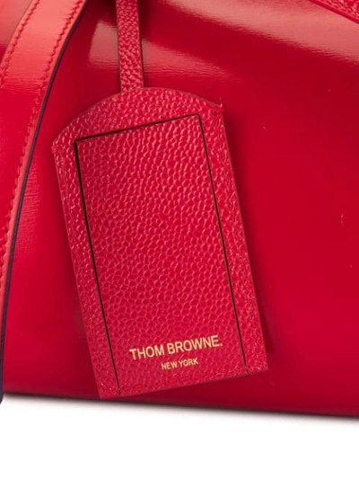 Shop Thom Browne Three Strap Shoulder Bag In Red