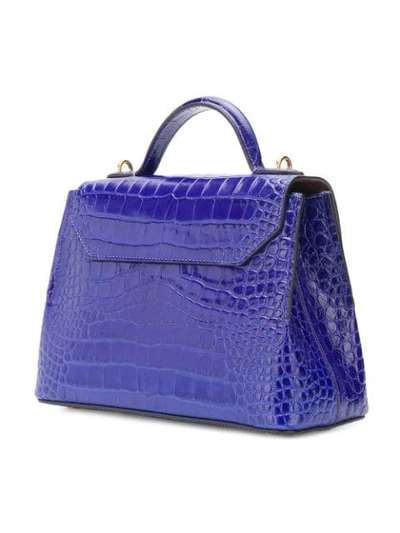 Shop Mulberry Mini Seaton Shoulder Bag In Blue