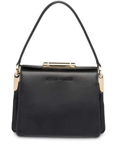 Shop Prada Sybille Leather Bag In Black
