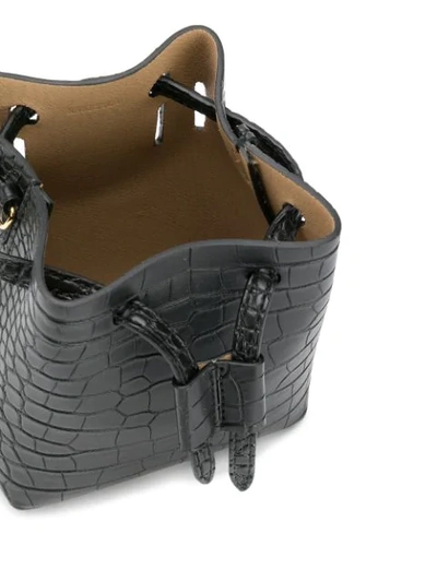 Shop Nanushka Mini Minee Bucket Bag In Black