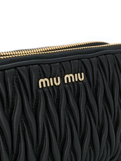 Shop Miu Miu Matelassé Cross Body Bag In Black