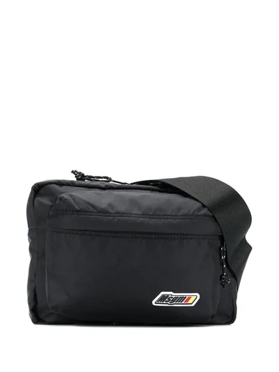 Shop Msgm Racer Belt Bag In Black